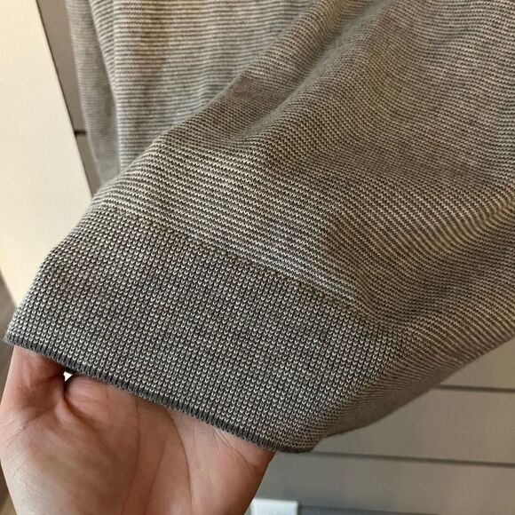 BANANA REPUBLIC Mens Size Large‎ Premium Luxe Yarn Crew Neck Gray Sweater - Picture 7 of 7